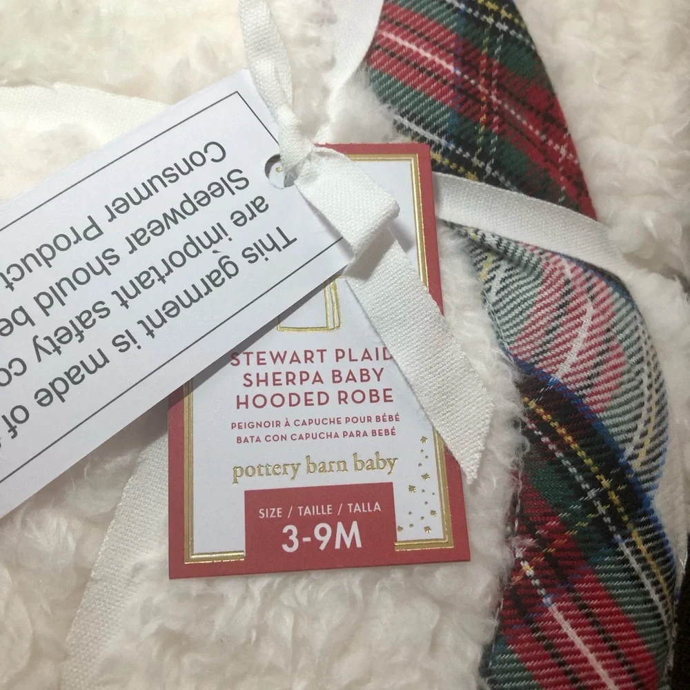 Pottery Barn Stewart Plaid Nursery Robe (3-9 months)